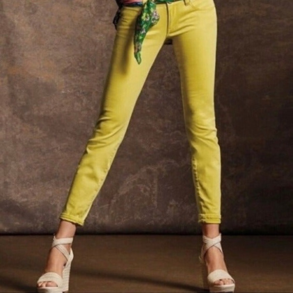 CAbi yellow skinny jeans